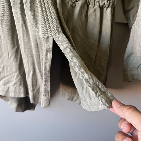 Soft Surroundings Jacket Womens Medium Drawstring Open Front Pockets Lagenlook - Picture 7 of 12